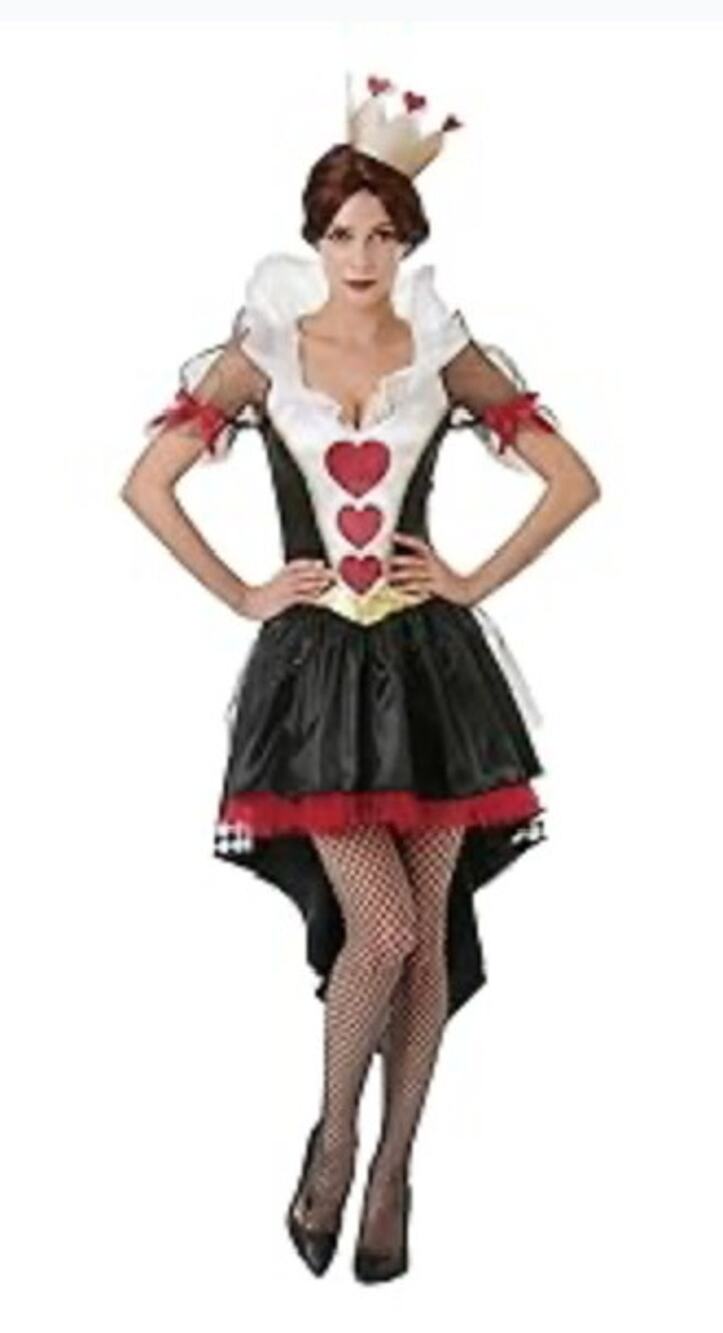 Hauntlook Queen of Hearts
Women's Halloween Costume - Red Card Dress and Crown M